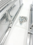 Polished Aluminum Finned Valve Covers for Small Block Chevy 350 (1968–1979)