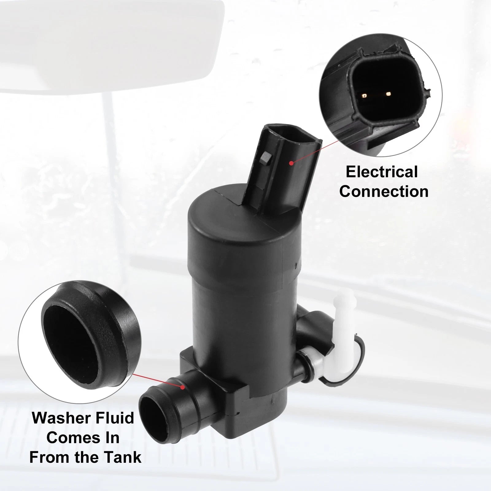 Windshield Washer Pump for Ford Focus (2000–2018)
