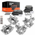 Set of 12 Ceramic Brake Pads & Calipers for Dodge Journey (2009–2012)