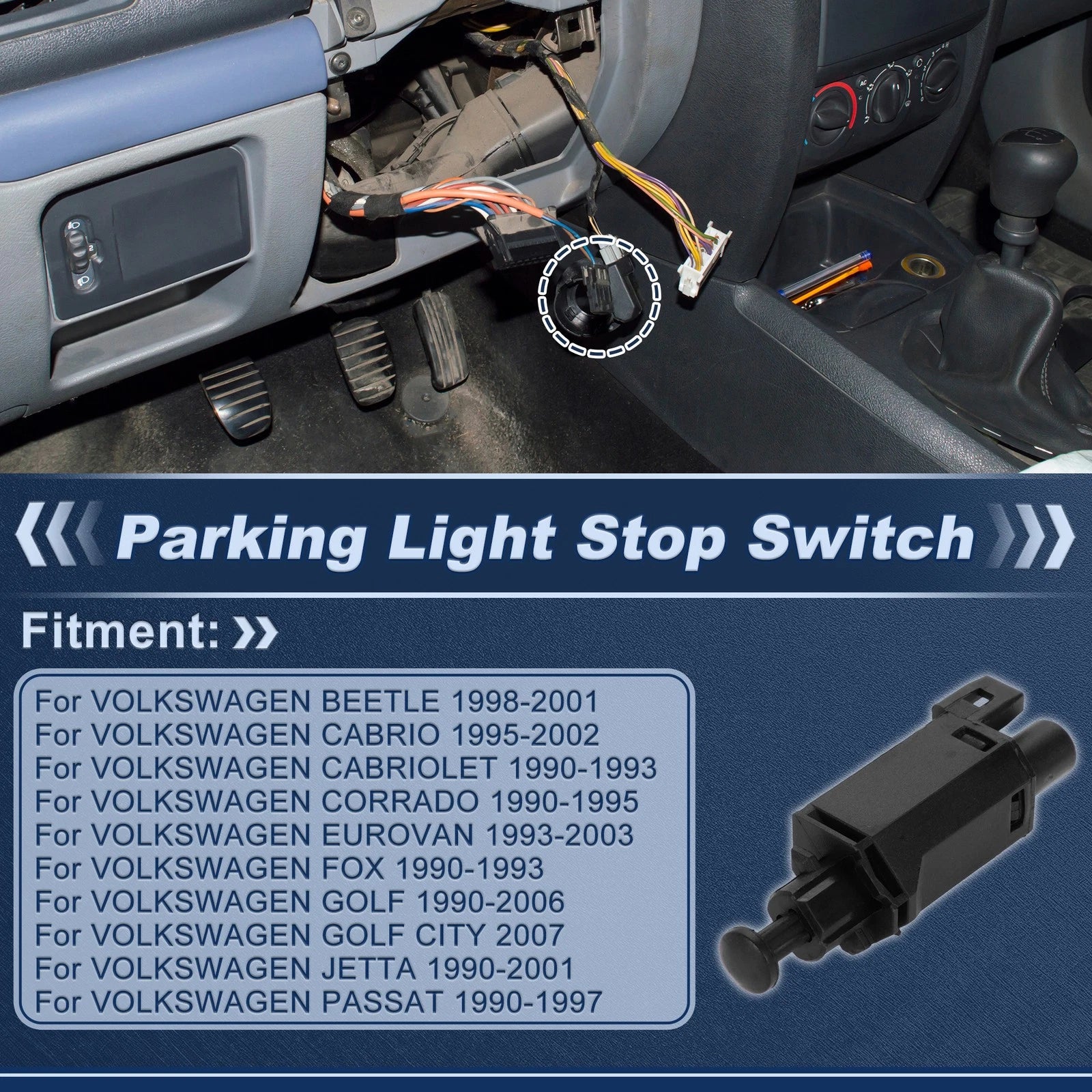 Brake Light Switch for Volkswagen Beetle (1998–2001) 322945515