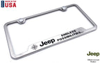 License Plate Frame Brushed Stainless for Jeep Wrangler (2007–2024)