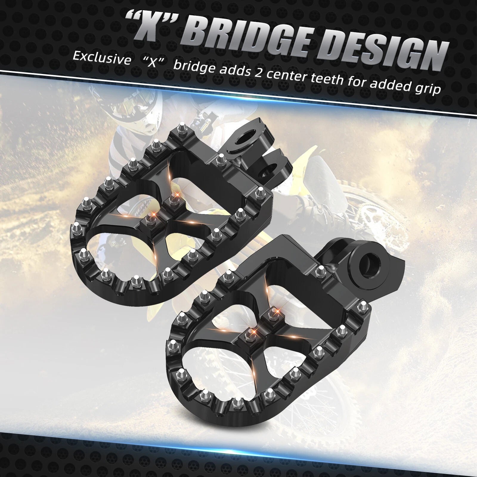 Billet 57mm Foot Pegs for Suzuki RMZ250 RMZ450 (2010–2024)