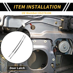 2X Door Latch Release Cable for Dodge Ram 1500 2500 3500 (No. 55275106)
