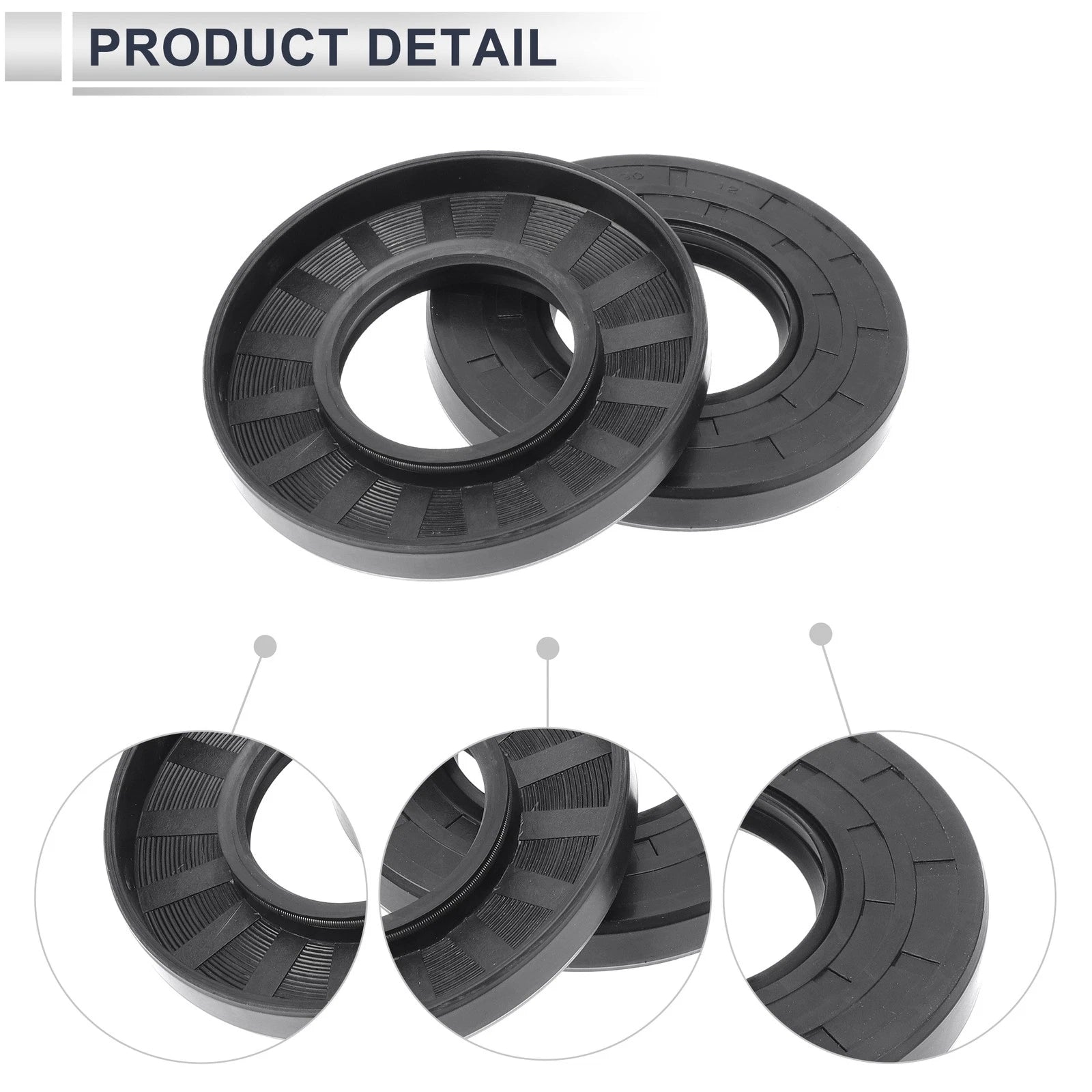 Set of 5 Oil Seal Rotary Shaft Seal Nitrile Rubber 45x90x12mm