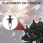 100 Pcs Front Fender Skirt Clip for Ford Edge (2007–2014) & Escort (1981–2003)