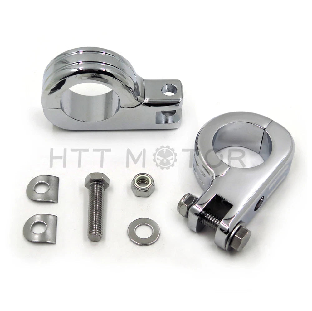 1-1/2" Engine Crash Bar Foot Peg Mount Clamp for Harley Motorcycle