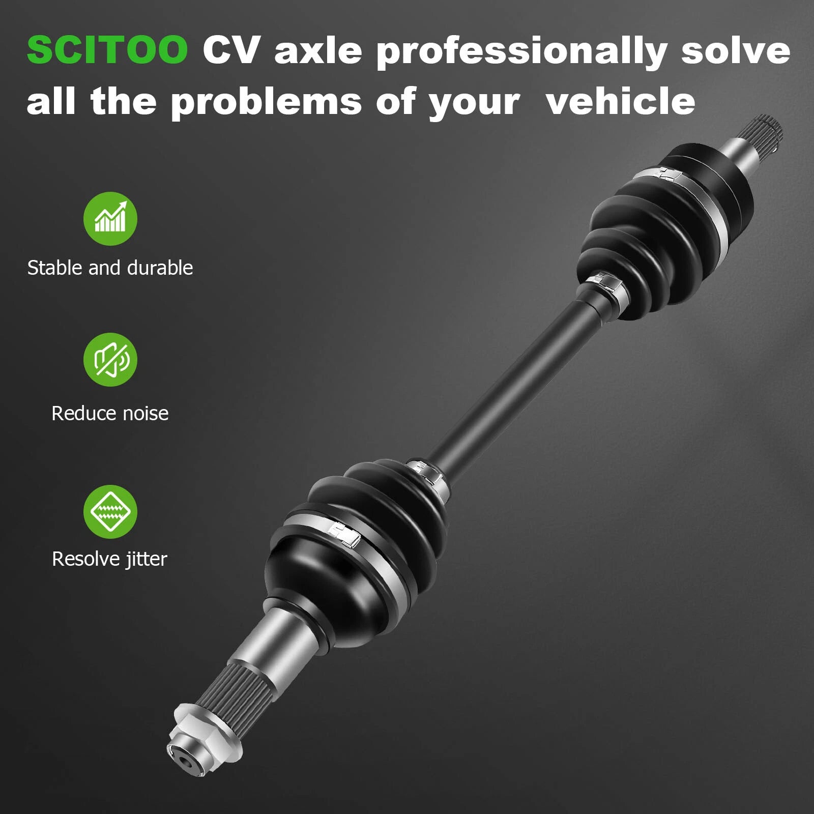 Set of 2 CV Joint Axle Shafts for Yamaha Grizzly 550 (2009–2013) YFM550 4x4