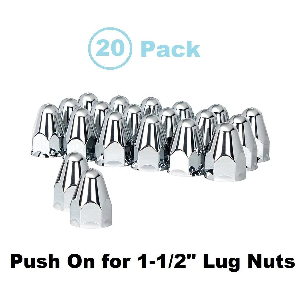 Chrome Bullet Lug Nut Covers Replacement for Dodge Ram (2002–2024)
