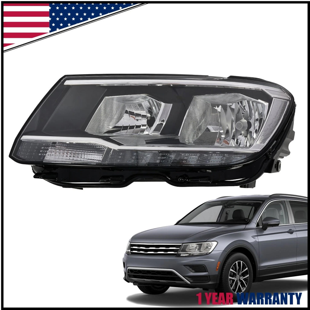 Left Driver Side Halogen Headlight for Volkswagen Tiguan (2018–2021) 5NL941005