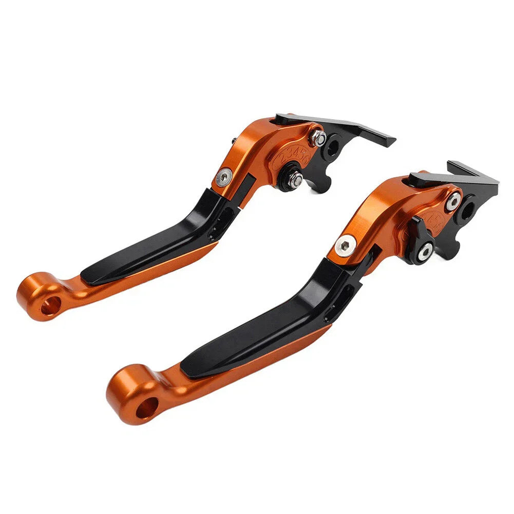 CNC Orange Extendable Brake Clutch Levers for Kawasaki Z900RS ZX6R (2018-2022)