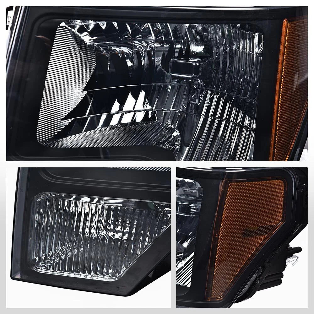 Smoked Black Headlights & Tail Lights for Ford F-150 (2009–2014)