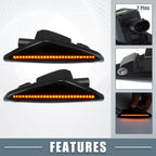 1 Pair LED Side Marker Amber Light for BMW X3 Black Lens (2011 - 2014)