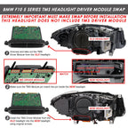 LED U-Halo DRL Sequential Signal Projector HID Headlights for BMW 3-Series (2011–2013)