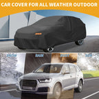 Waterproof Car Cover for Honda CR-V (2017–2023) Black 210D-PU with Zipper