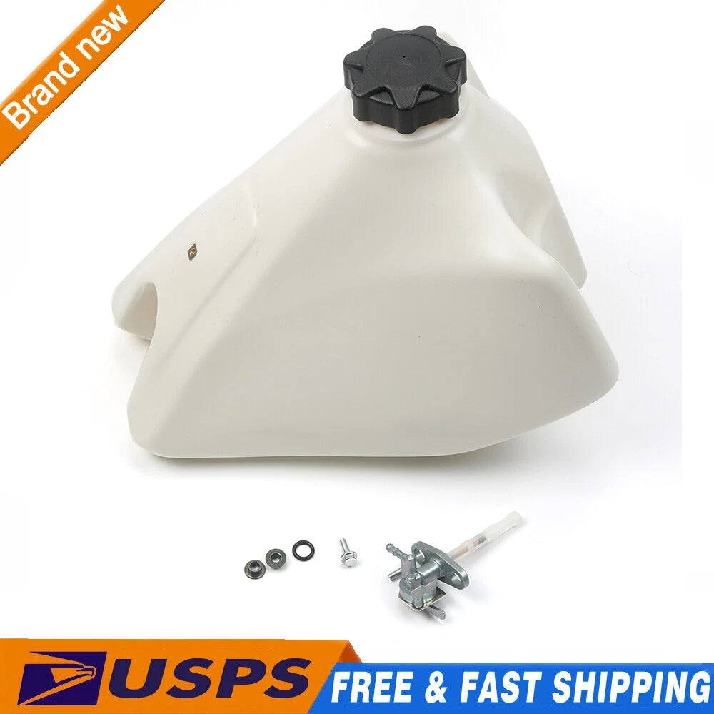 Plastic Fuel Tank with Cap & Petcock Valve for Honda XR200R (1985–2002)