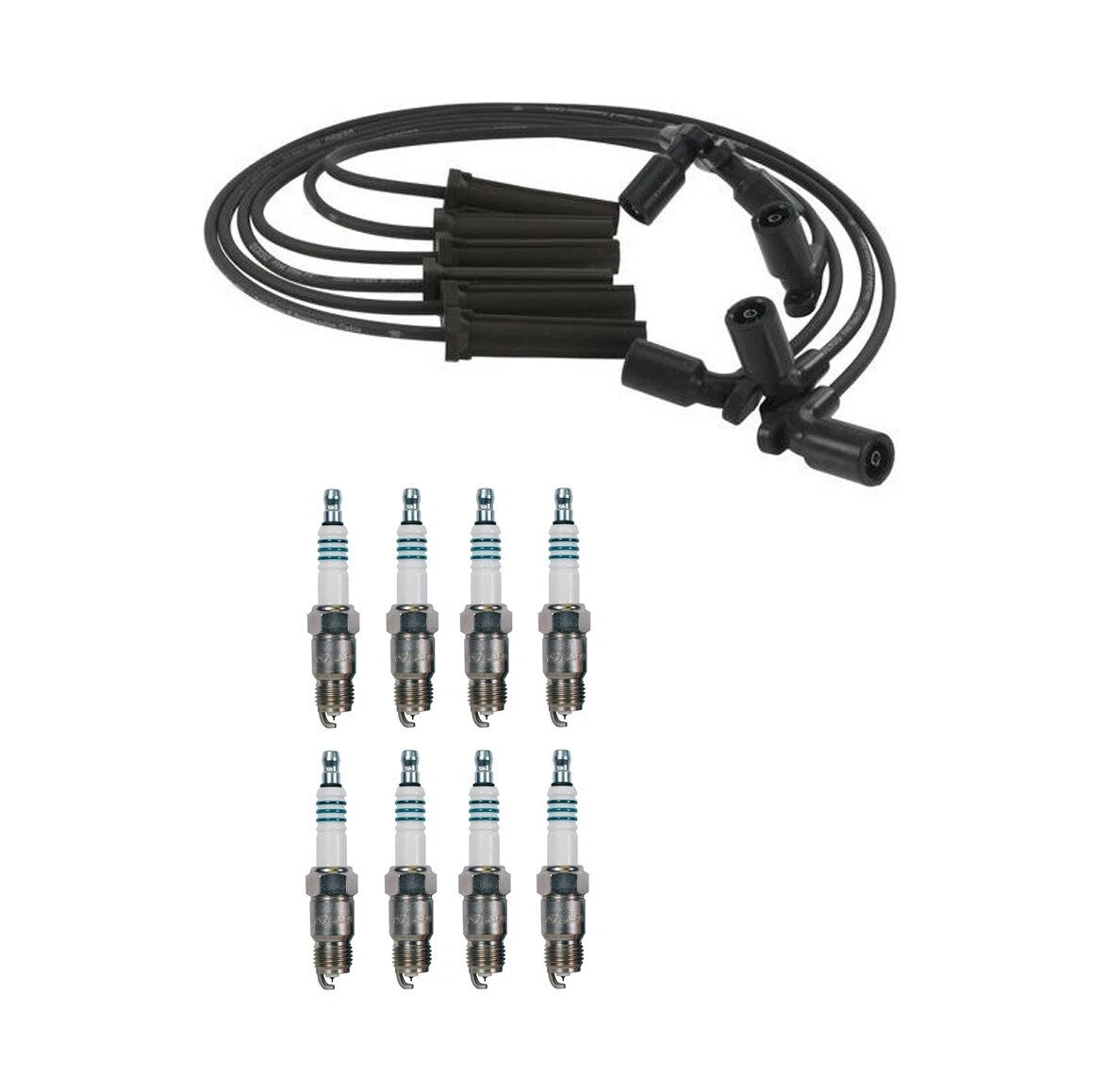 Denso 8mm Wire Set & 8 Iridium Power Spark Plug Kit for Chevy GMC 7.4L V8 (1996–2002)