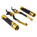 Folding Gold Brake Clutch Lever Grip Set for Yamaha FZ MT 07 09 (2014-2020)