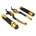 Folding Gold Brake Clutch Lever Grip Set for Yamaha FZ MT 07 09 (2014-2020)