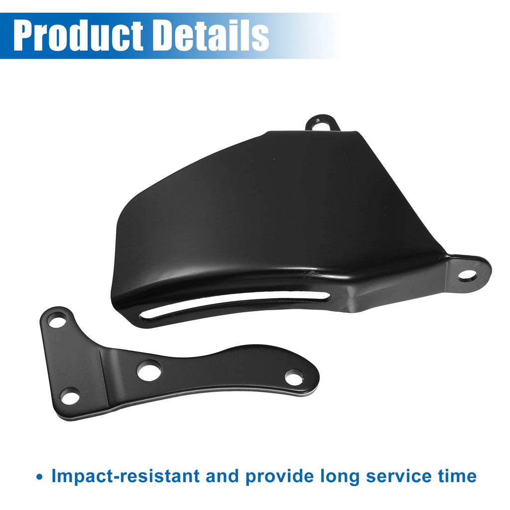 Polished Long Water Pump Alternator Bracket Kit for Chevy SBC 305 350 (1969–1995)
