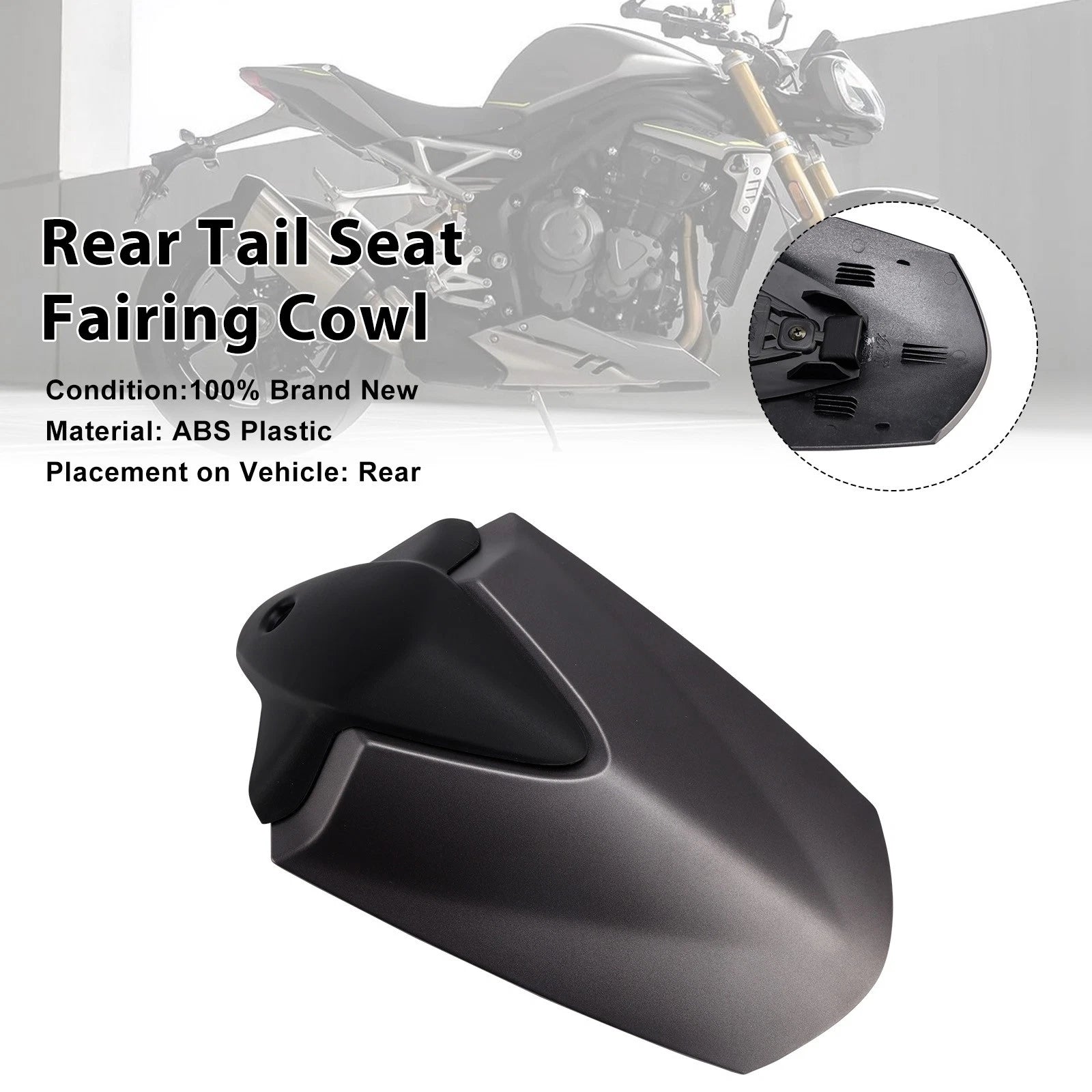 Rear Tail Seat Fairing Cowl Cover for Triumph Speed Triple 1200 RS (2021–2024) Gray