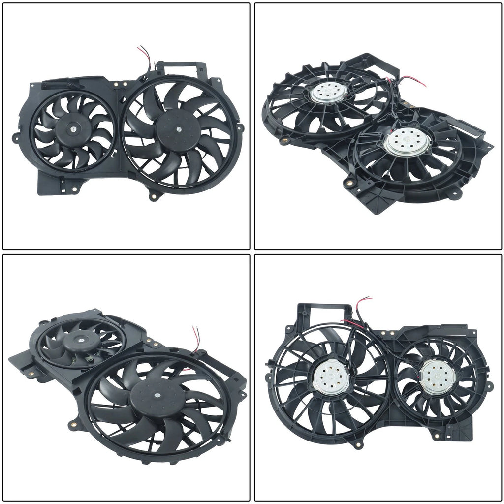 Dual Engine Radiator Cooling Fan Assembly 620-835 for Audi A6 V6 3.2L (2006–2011)