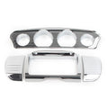 Chrome Tri Line Gauge Stereo Accent Trim Covers for Harley Electra Glide (2014–2023)