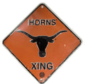Texas Longhorns Metal Crossing Sign 6"x6"