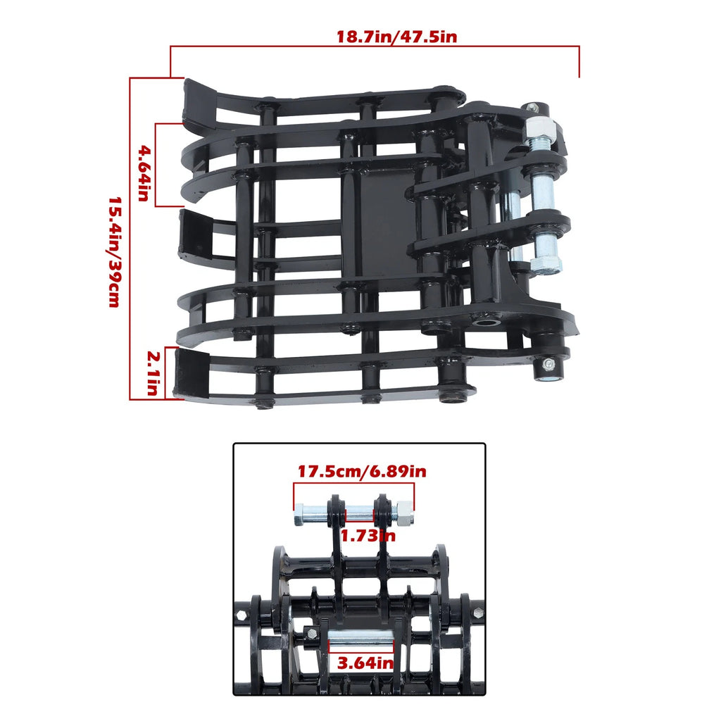 Grapple Wide Opening Grabber Attachment for Mini Excavator
