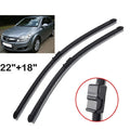 Set of 2 Front Rubber Wiper Blades for Opel Astra H (2004–2009)