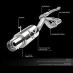Catback Exhaust System for Acura Integra GS LS RS (1994–2001) 4.5" OD Tip