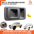 LH Grey Inner Rear Door Handle for Toyota Hilux Ute (1997-2004)