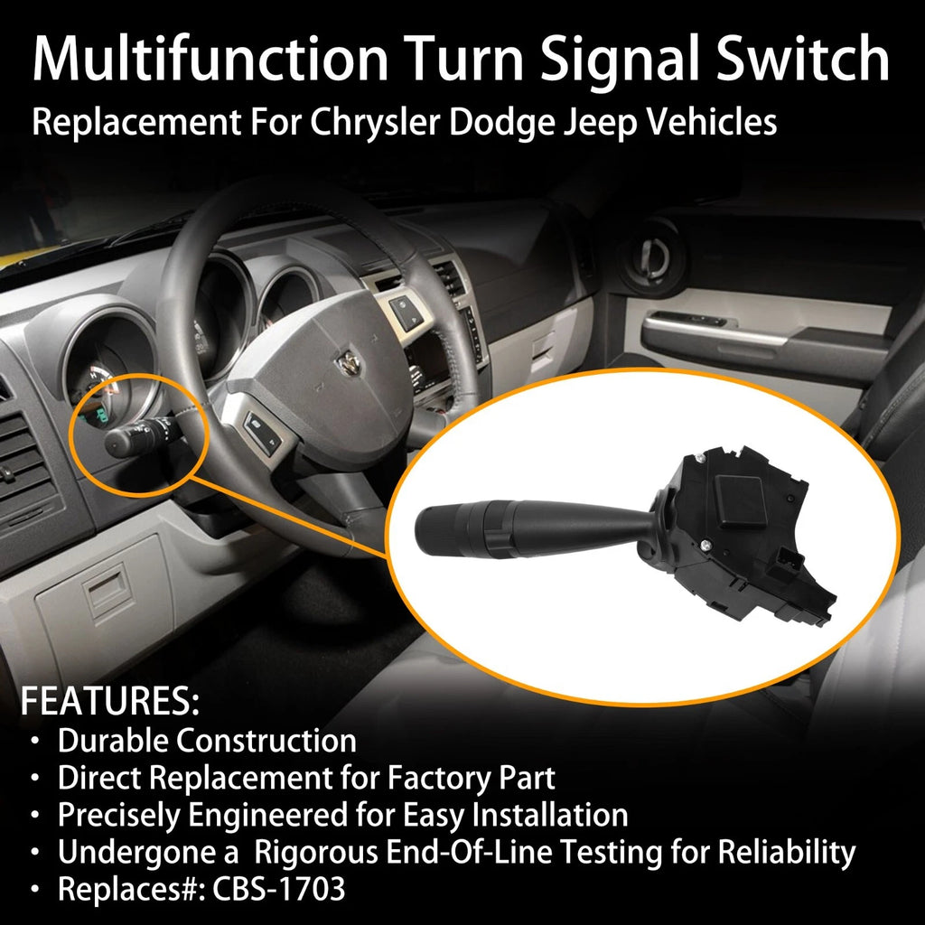 Turn Signal Headlight Dimmer Switch for Jeep Patriot Wrangler Dodge Nitro (2006–2017)