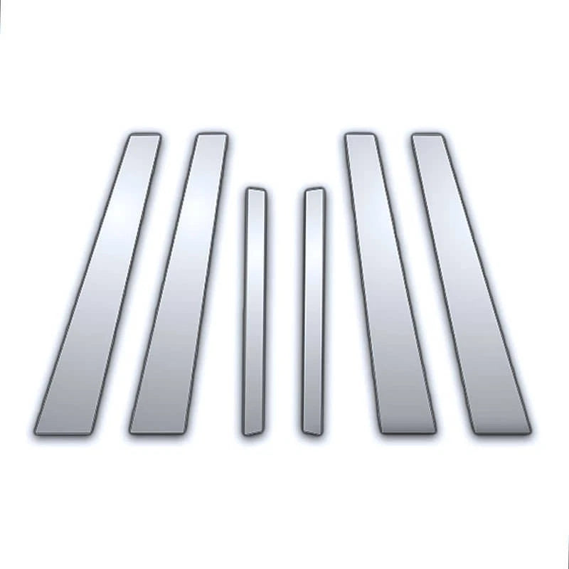 6Pc Chrome Pillar Post Covers Replacement for BMW 5 Series (1997–2003)