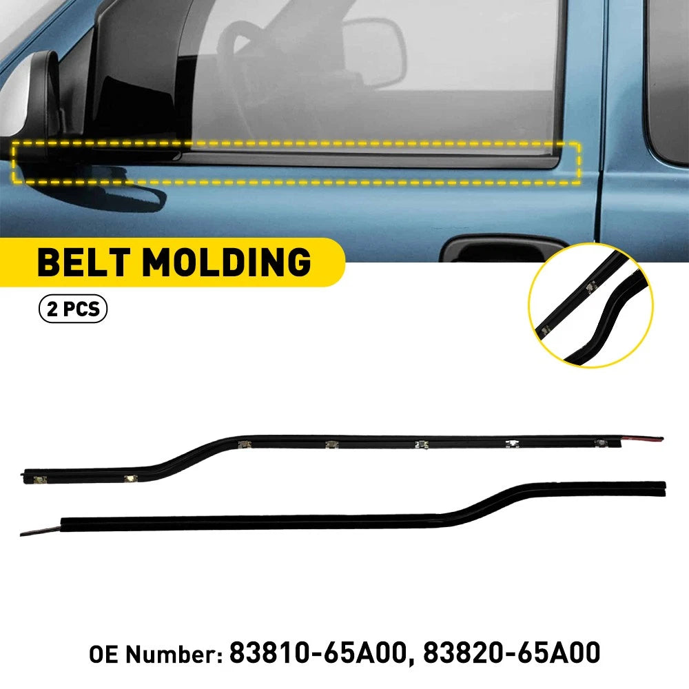 2X Weatherstrip Door Belt Set LH+RH for Chevy Tracker/Suzuki Sidekick (1989–1998)