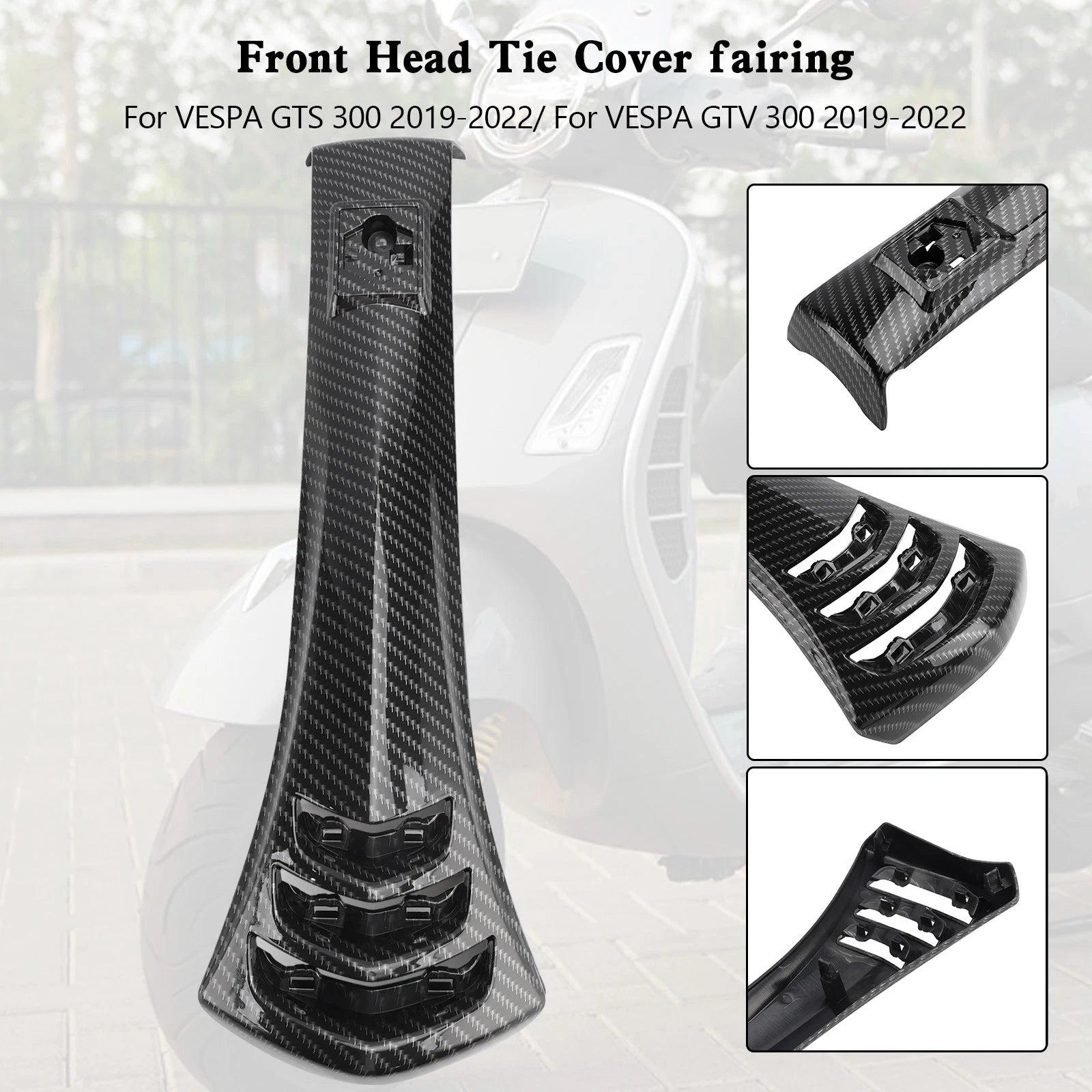 Steering Horn Head Cover for Vespa GTS300 GTV300 (2019–2022) Carbon