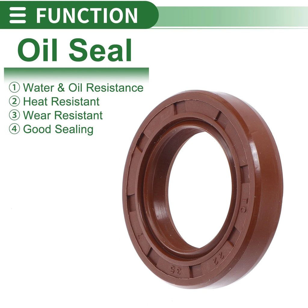 Set of 5 Oil Seal Rotary Shaft Seal FKM Rubber 22x35x7mm