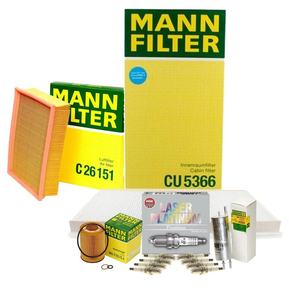 Ignition Tune-Up Kit with Mann Filters & NGK Spark Plugs for BMW E53 X5 (2000–2006)