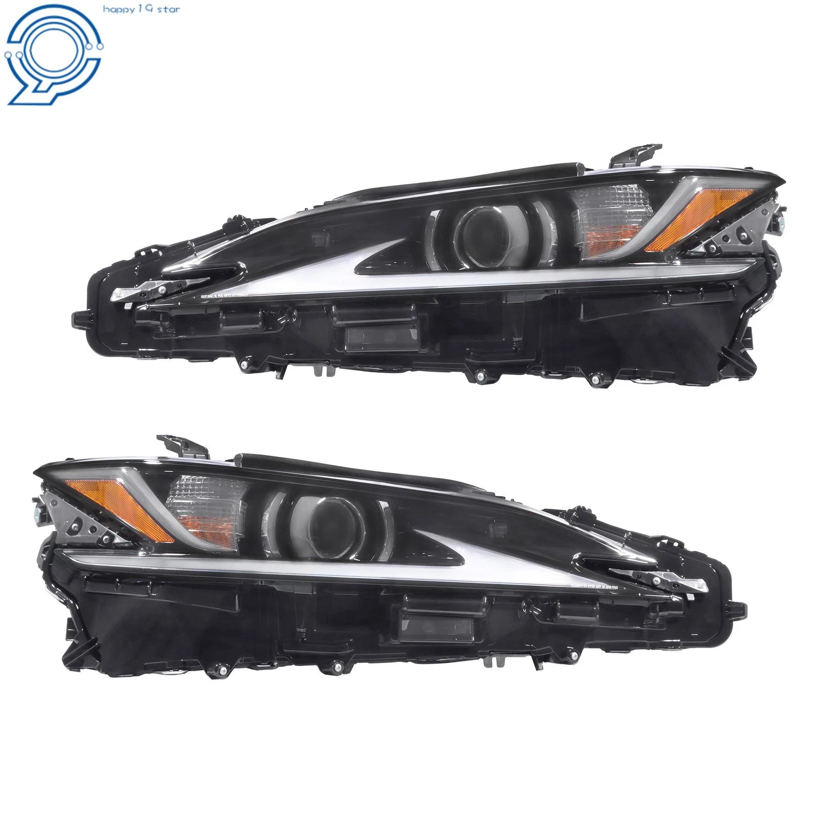 Set of 2 LED Headlights for Lexus ES350 (2019-2021) Chrome