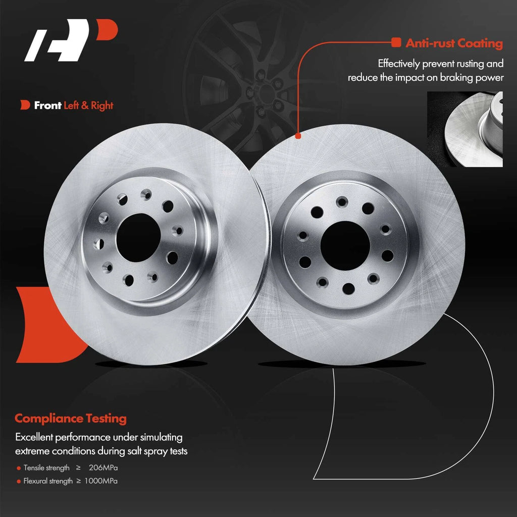 Front Disc Brake Rotors & Ceramic Pads for Chevy Camaro (2016–2019, 2022)