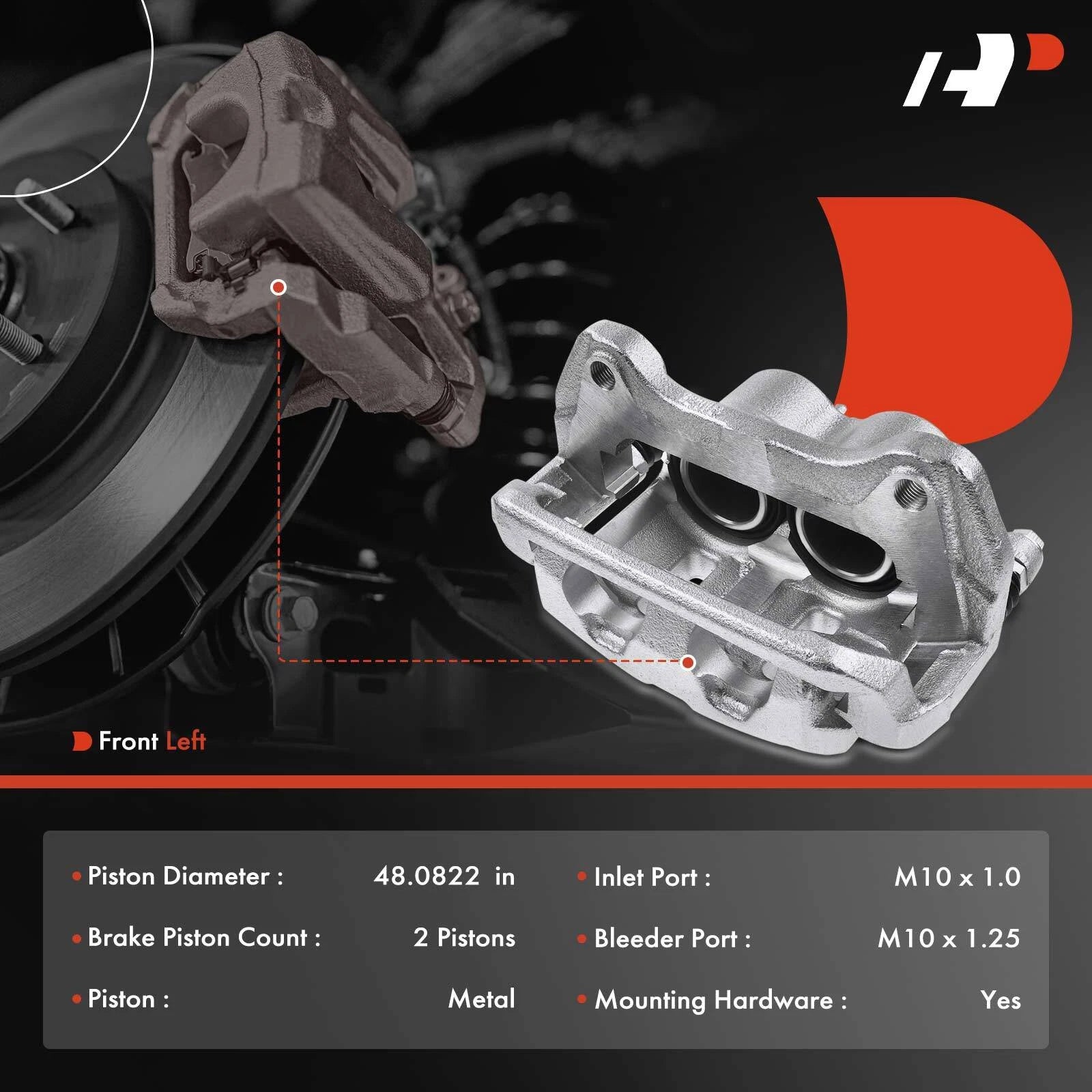 Disc Brake Caliper with Bracket for Honda Odyssey (2011-2017)
