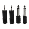 4X Headphone Adaptor Connector 1/4 Inch to 3.5mm/6.35mm Converter