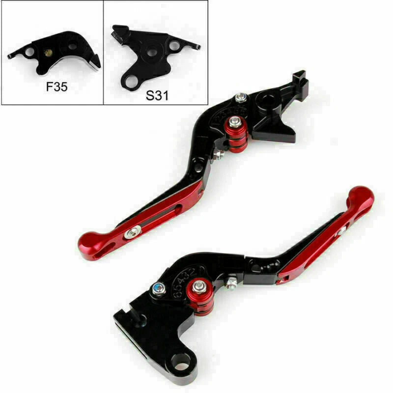 Adjustable Folding Brake Clutch Levers for Suzuki B-King (2008–2011) Red T9