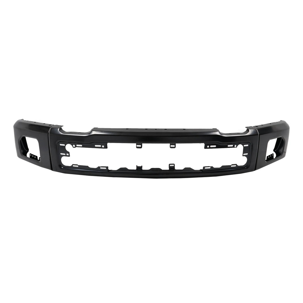 Front Bumper Face Bar for Ford F150 (2015–2017) W/Fog Light Hole, Black