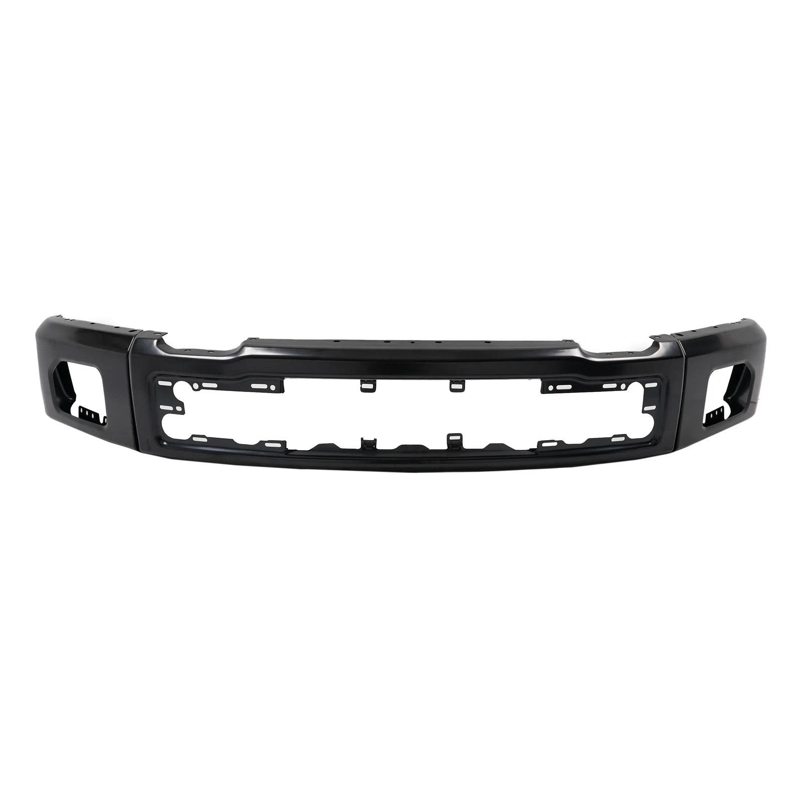 Front Bumper Face Bar for Ford F150 (2015–2017) W/Fog Light Hole, Black