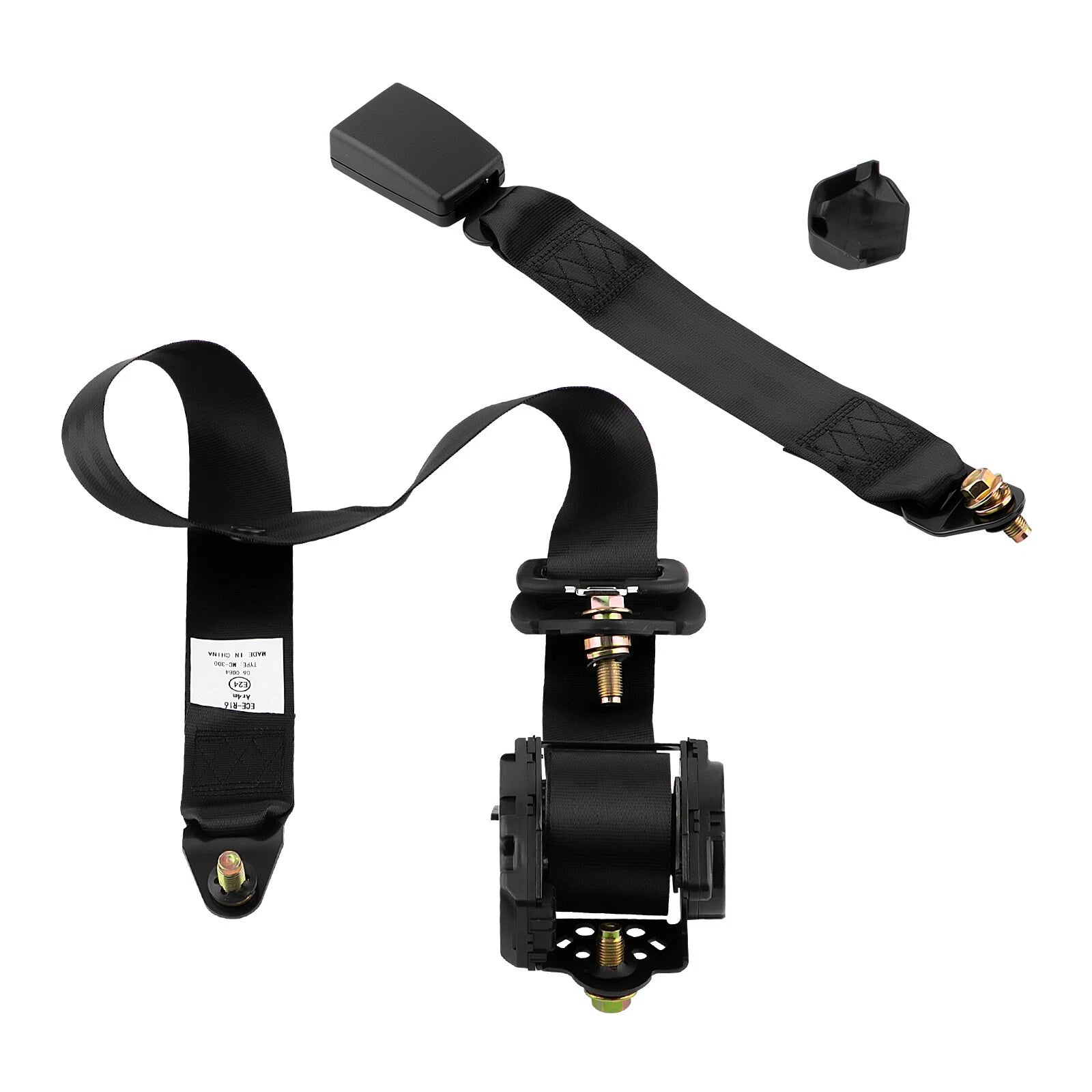 Universal Retractable 3 Point Seat Belt Car Vehicle Adjustable Safety Belt Strap