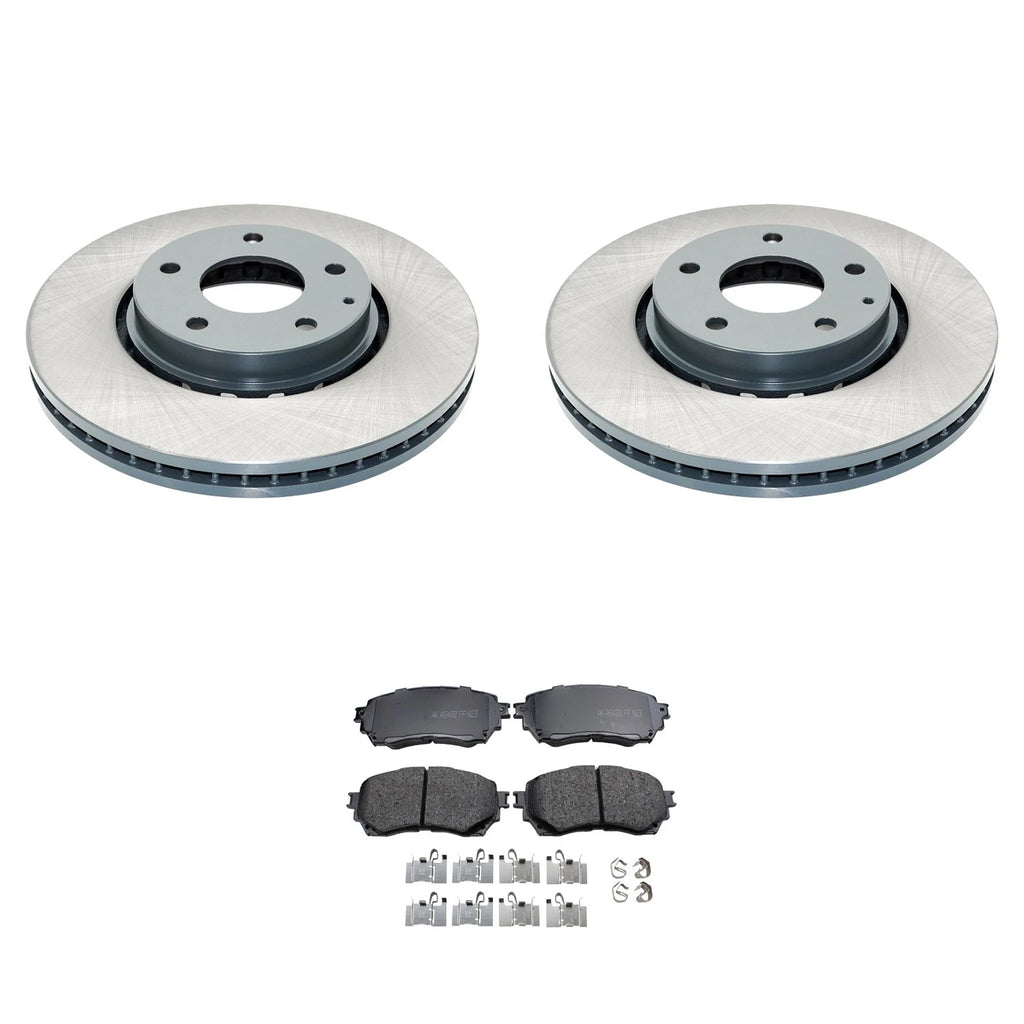 DuraGo Front Rotors & Akebono ProACT Ceramic Brake Pads Kit for Mazda 6 (2019–2021)