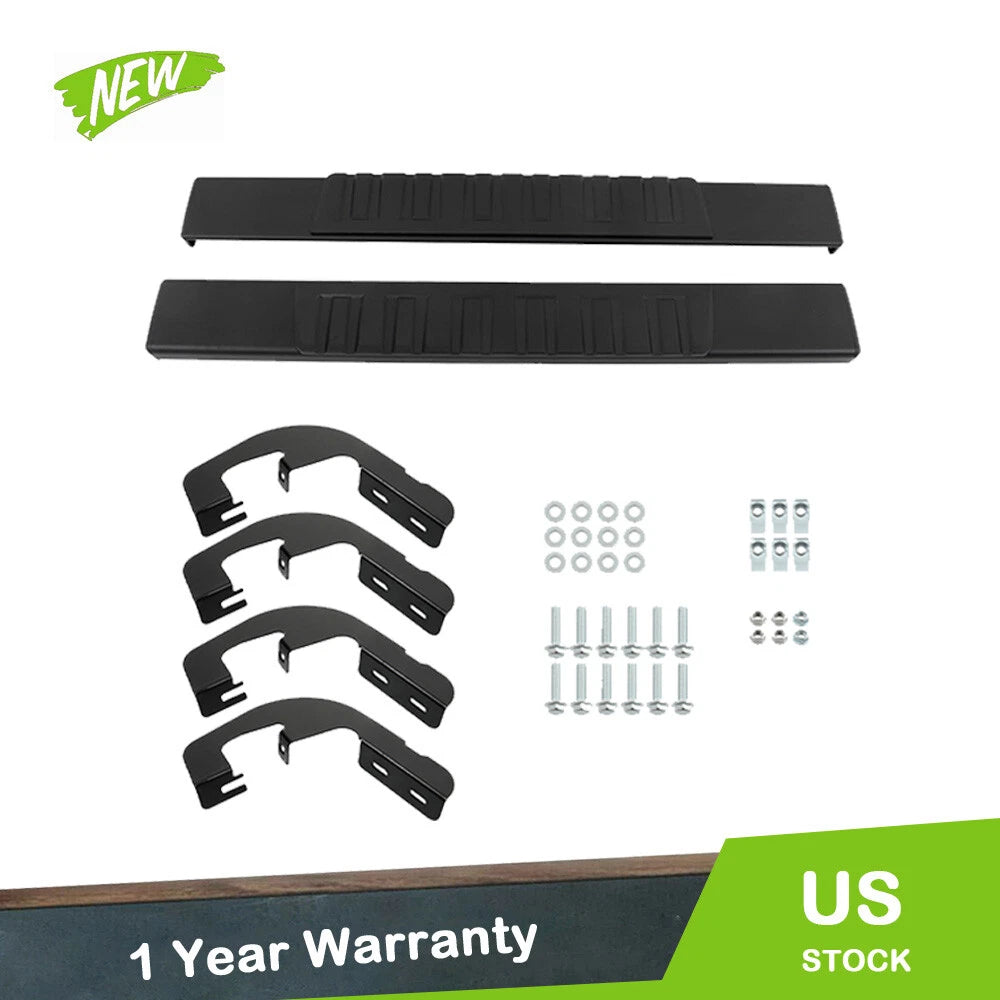 Set of 2 Running Boards for Silverado 1500 (2007–2018) Black Side Steps