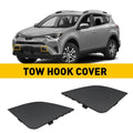 Pair Front Bumper Tow Hook Covers for Toyota RAV4 (2016–2018)