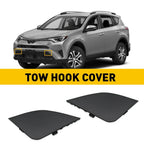 Pair Front Bumper Tow Hook Covers for Toyota RAV4 (2016–2018)