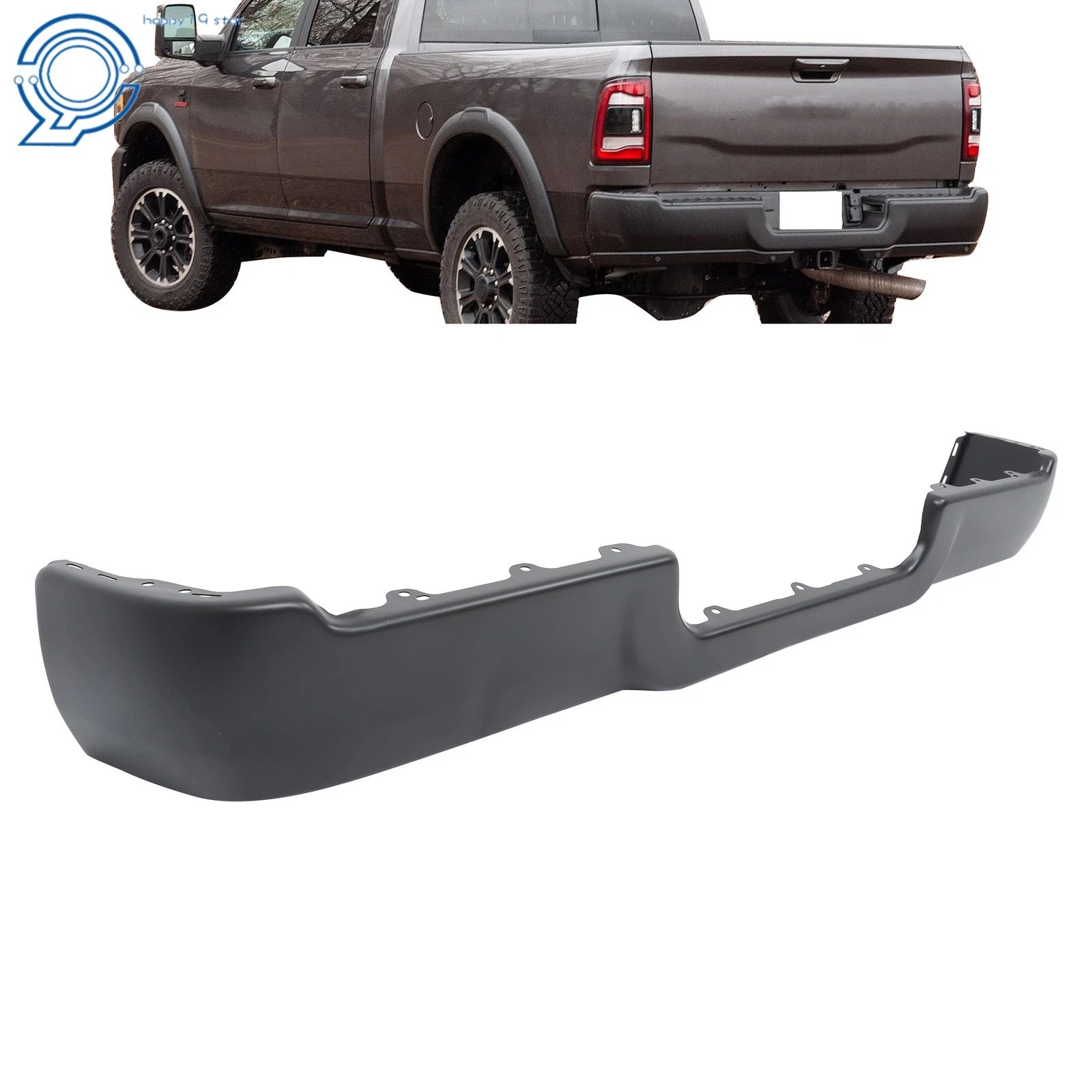 Rear Step Bumper Face Bar for RAM 2500 3500 (2019–2024) Black
